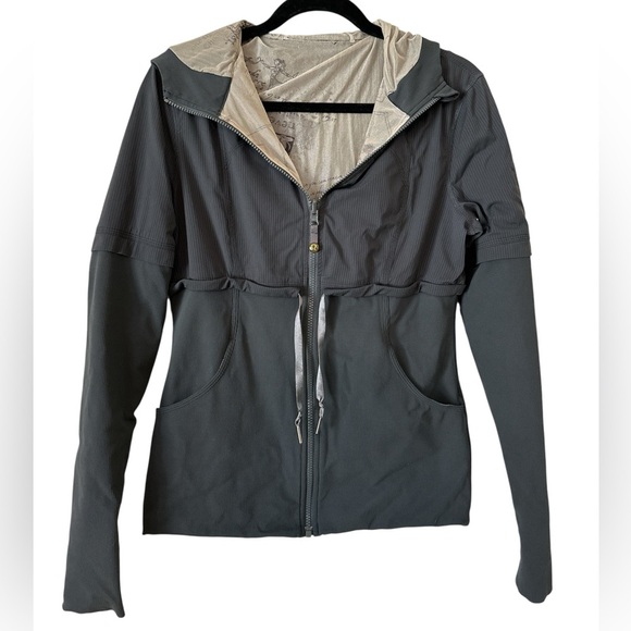 LULULEMON Women's Gray Hooded Jacket size 10 - Picture 1 of 6